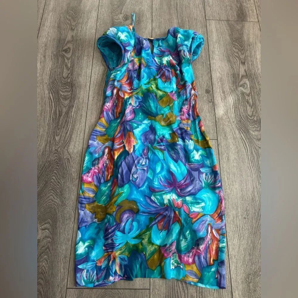 Barbara Barbara vintage Vibrant Floral Dress
